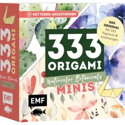 Hot Waschbär 333 Origami Minis - Watercolor Botanicals: Dein dekorativer Wendeblock zum kreativen Falten & Notieren.