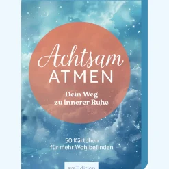 Waschbär Achtsam atmen - Dein Weg zu innerer Ruhe: 50 Kärtchen für mehr Wohlbefinden.
