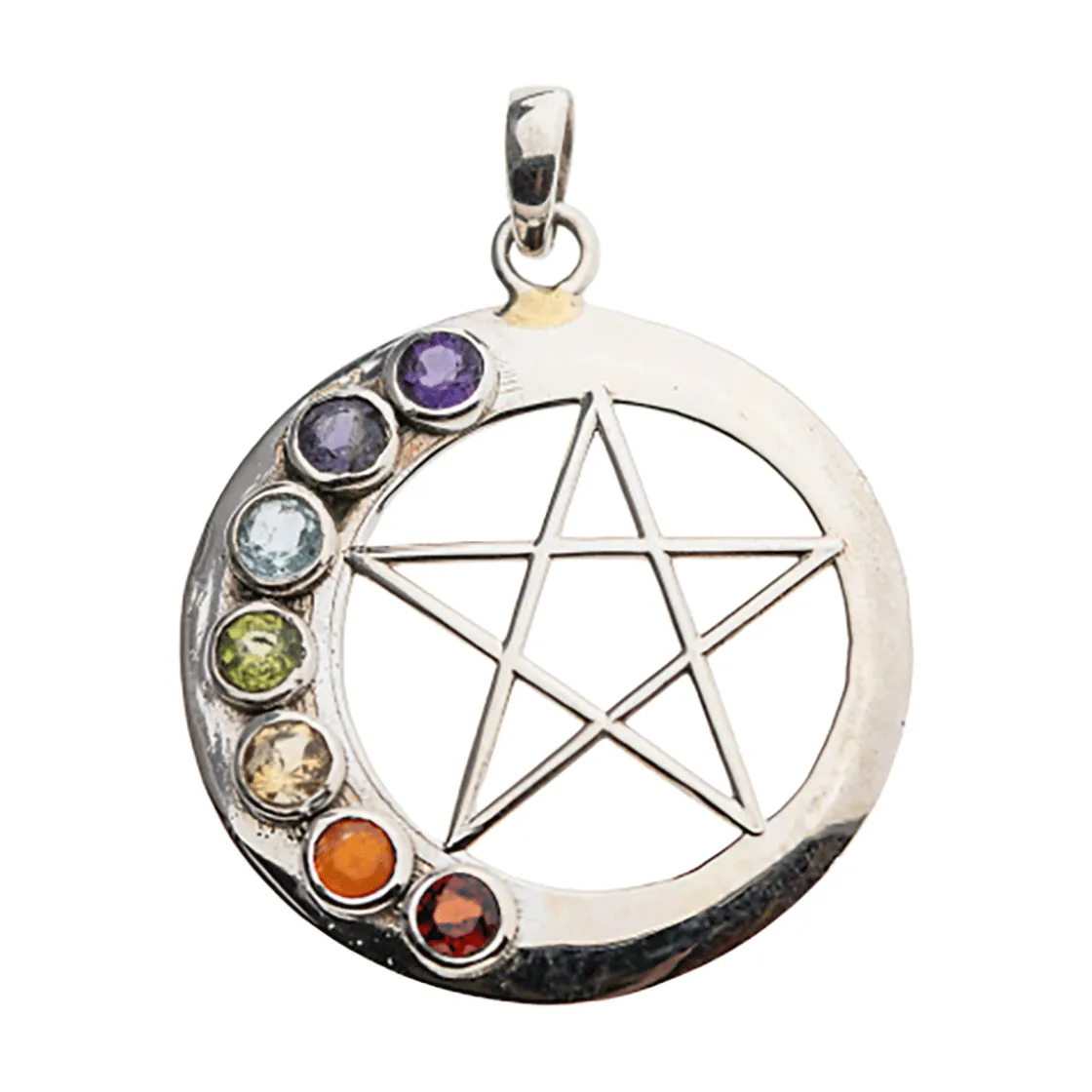 Online Waschbär Anhänger „Pentagramm Chakrakreis“