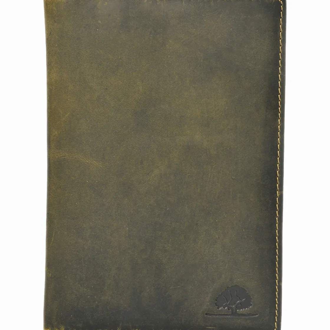 Sale Waschbär Ausweisetui aus Vintage-Leder, olivgrün.