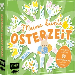 Waschbär Bastelblock: Meine bunte Osterzeit: Fensterbilder basteln mit 88 Motiv-Papieren und aufgedruckten Falt- und Schnittlinien für 16 Modelle zum Sofort-Loslegen.