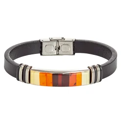 Sale Waschbär Bernstein-Lederarmband