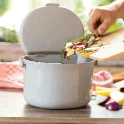 New Waschbär Biomüll-Behälter 3, 30 l, grau.