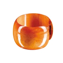 Waschbär Breiter Armreif aus Mangoholz, Apfelsine.