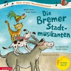 Clearance Waschbär Die Bremer Stadtmusikanten. Das Märchen der Brüder Grimm zur Musik von Erke Duit.