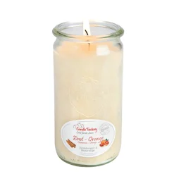 Waschbär Duftkerze »Zimt-Orange«.