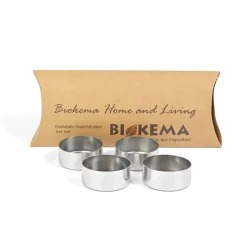 Outlet Waschbär Edelstahl-Teelichthüllen, 4er-Set.