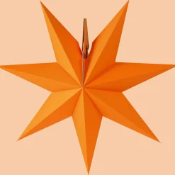 Best Waschbär Erzgebirgischer Fensterstern, orange.