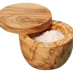 Discount Waschbär Gewürz- und Salztopf aus Olivenholz.