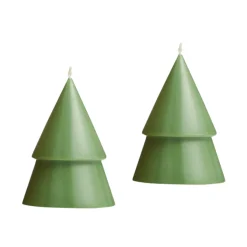 Outlet Waschbär Grüne Tannenbaumkerze, 2er-Set.