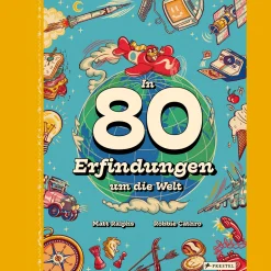 Waschbär In 80 Erfindungen um die Welt. Vom Rad über Toilettenspülung und Kompass bis hin zur Bohrmaschine.