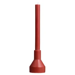 New Waschbär Kerze mit Kerzenhalter, rot.