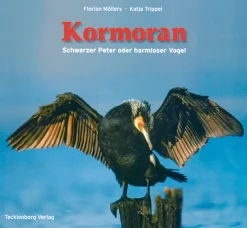 Waschbär Kormoran. Schwarzer Peter oder harmloser Vogel.