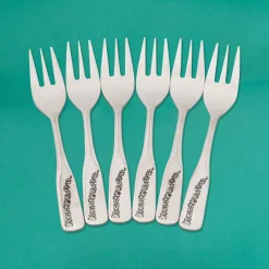 Waschbär Kuchengabeln »Rosenranke«, 6er-Set.