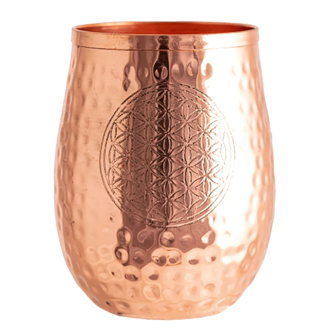Outlet Waschbär Kupfer-Trinkbecher „Blume des Lebens“