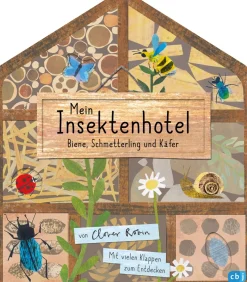 Waschbär Mein Insektenhotel. Biene, Schmetterling und Käfer.