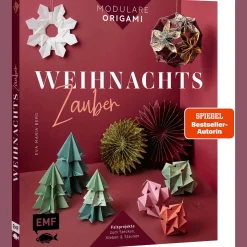 Waschbär Modulare Origami: Weihnachtszauber – Faltprojekte zum Stecken & Staunen aus Papier: Baumschmuck, Schachteln, Tischdeko & mehr in 3D.