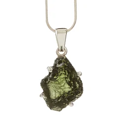 Best Waschbär Moldavit-Anhänger, Rohstein.