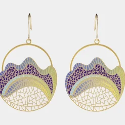 Online Waschbär Ohrringe »Mosaik«.