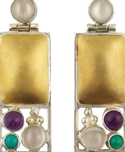 Discount Waschbär Ohrstecker »Hoffmann« mit Halbedelsteinen.