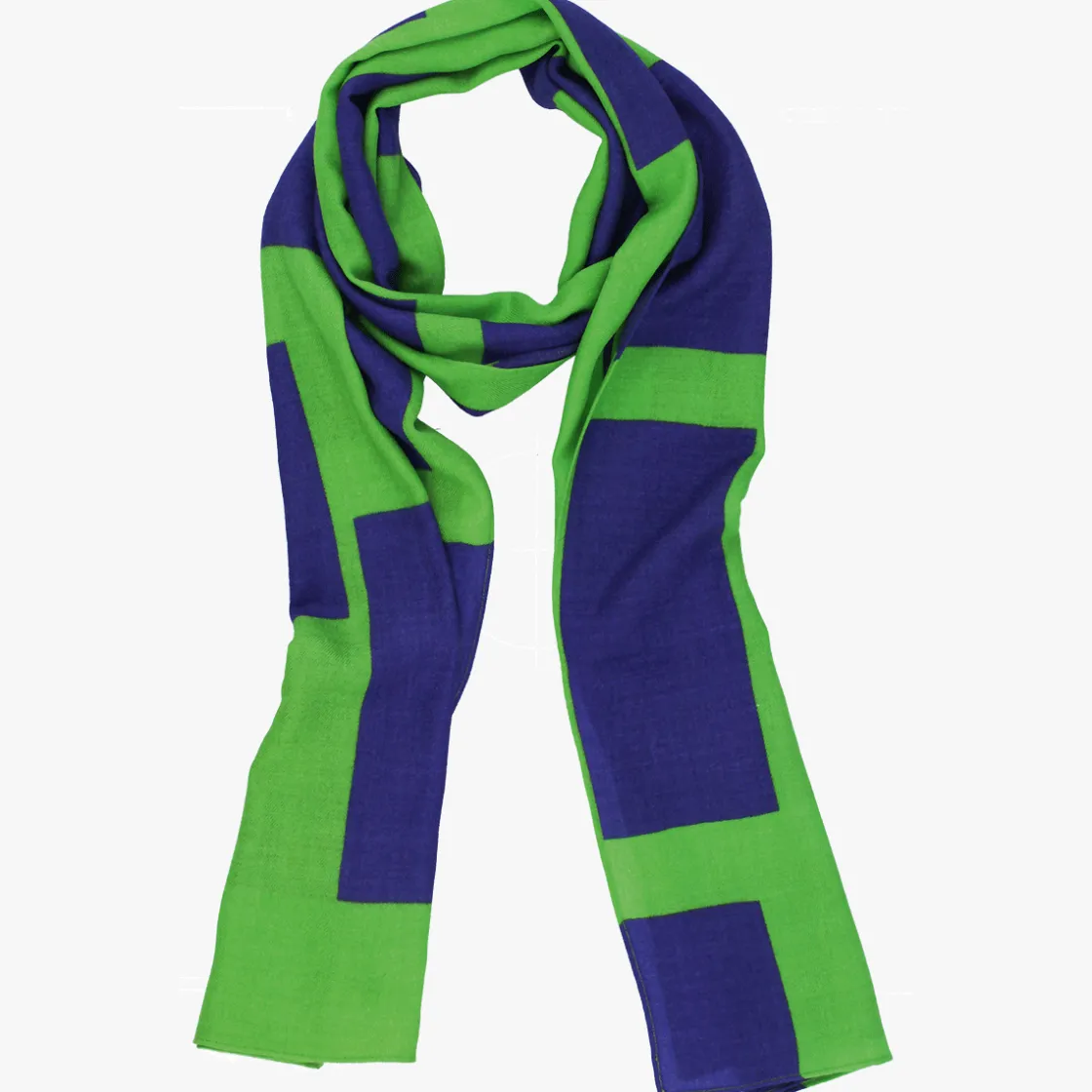 Online Waschbär Schal »Color Blocking« in Lila und Grün.