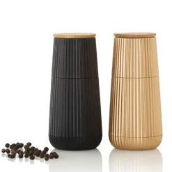 Discount Waschbär Set Pfeffer- und Salzmühle, schwarz-gold.