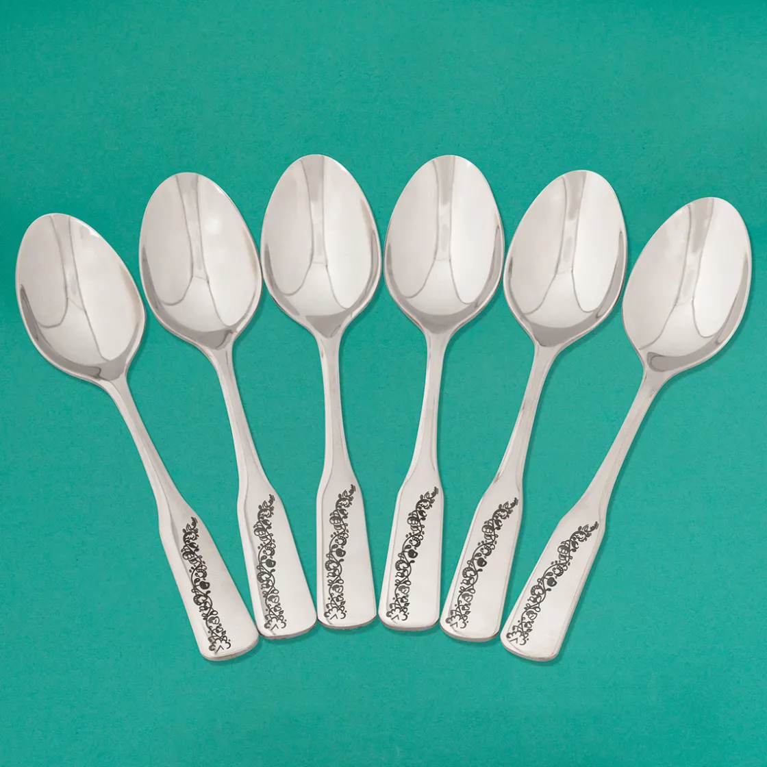 Best Waschbär Teelöffel »Rosenranke«, 6er-Set.