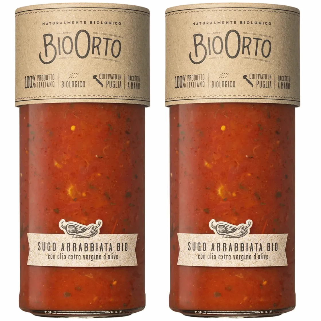 Hot Waschbär Tomatensauce Arrabbiata, Bio, 2er-Set.