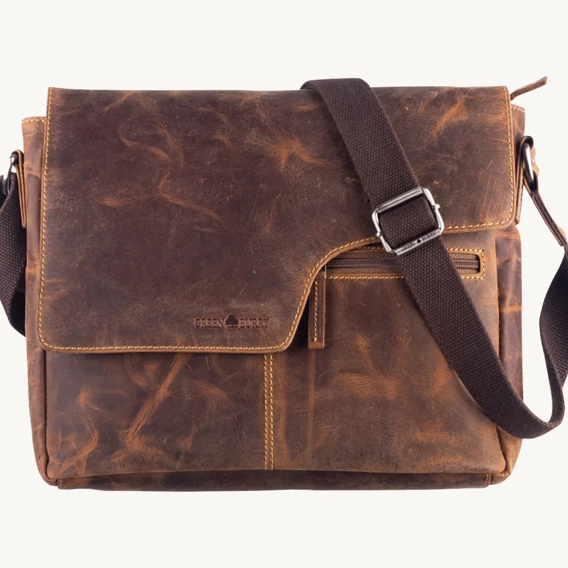 Sale Waschbär Umhängetasche aus Vintage-Leder.