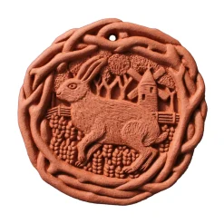 New Waschbär Wandfliese Terrakotta »Brauner Hase«.