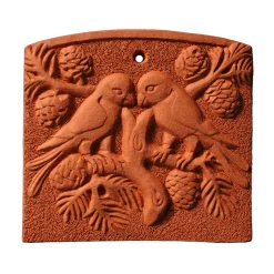 Sale Waschbär Wandfliese Terrakotta »Lovebirds«.