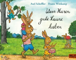 Waschbär Wenn Hasen gute Laune haben. Vierfarbiges Bilderbuch.
