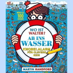 Sale Waschbär Wo ist Walter? Ab ins Wasser: Knobelalarm für clevere Kids | Kultiges Wimmelbuch mit Rätseln für Kinder und Erwachsene.