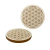 Discount Waschbär Zirben-Untersetzer »Blume des Lebens«, 2er-Set.
